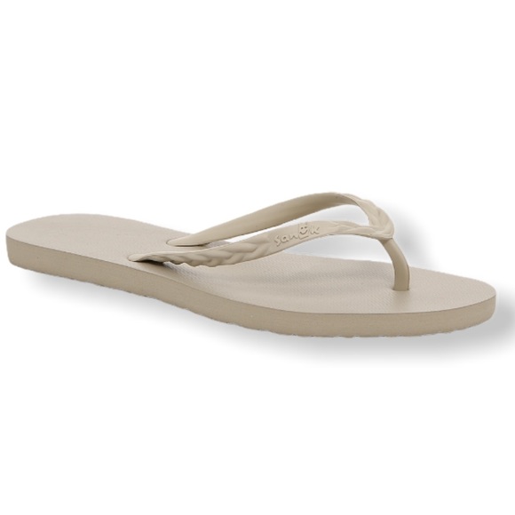 Sanuk Shoes - New Sanuk Flip Flop Sandals - Beige